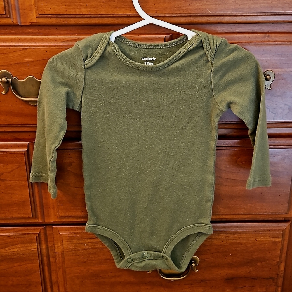 Army Green Long Sleeve Onesie